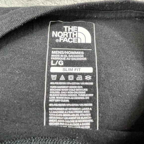 The North Face Men’s Large Black Slim Fit Shirt USA Flag Logo legacy starts here - Picture 3 of 10
